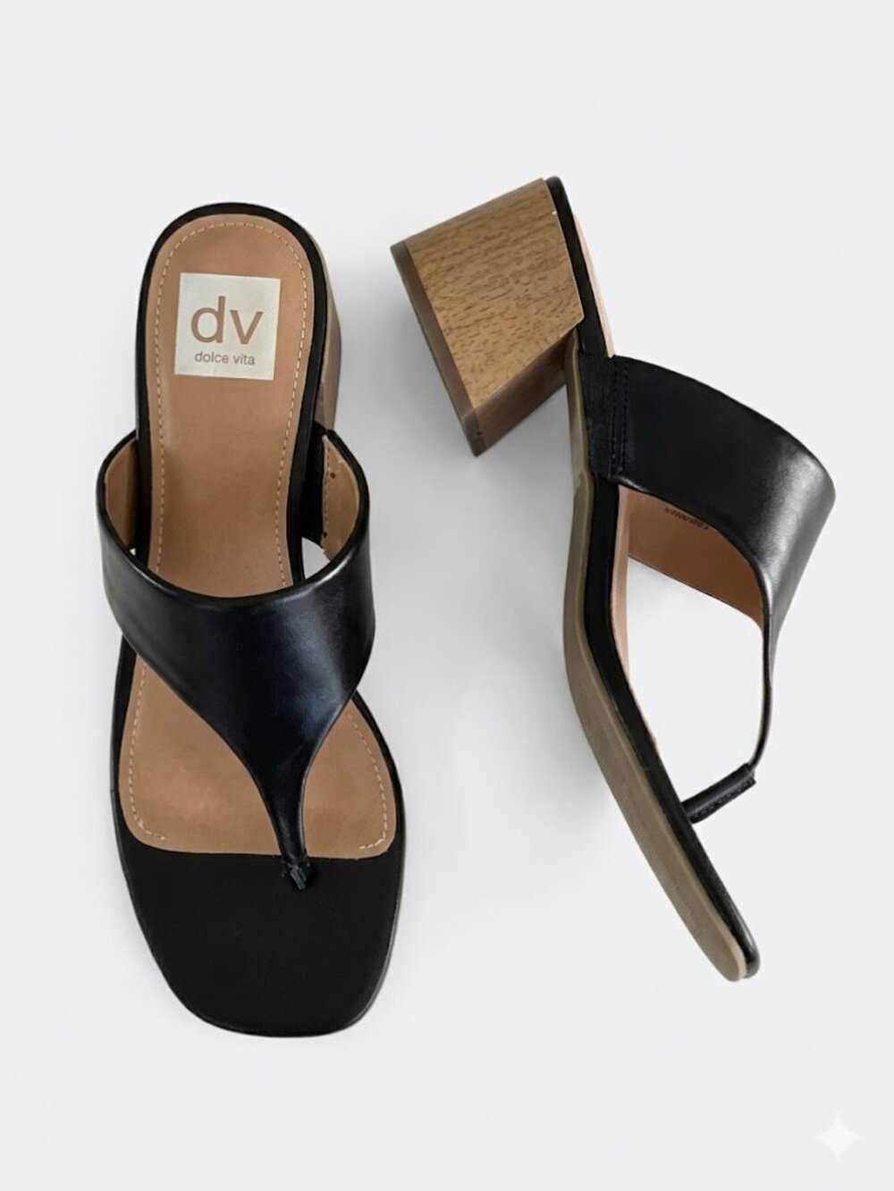Dolce Vita Sammara Sandals Black Block Heel Size 9 Like New